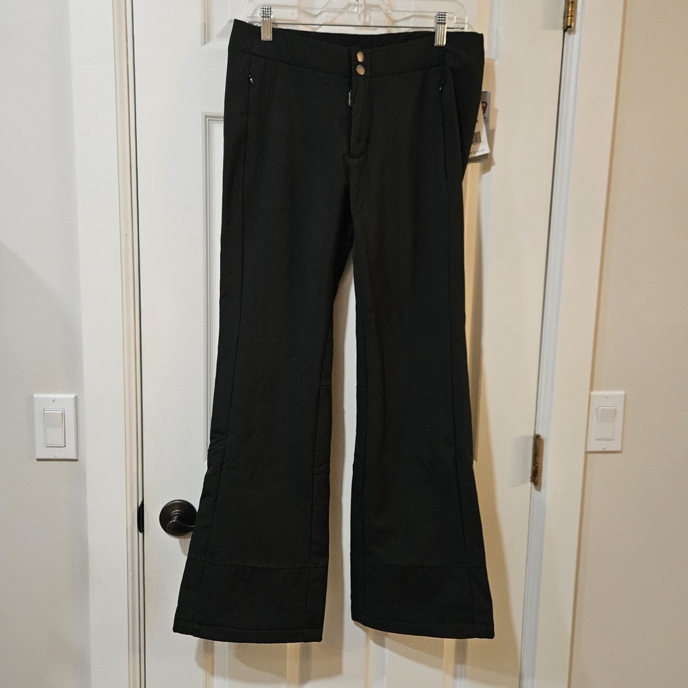 Free Country Snow Pants Ski Wind/Waterproof Zip Black Women's Sz Med - NWT